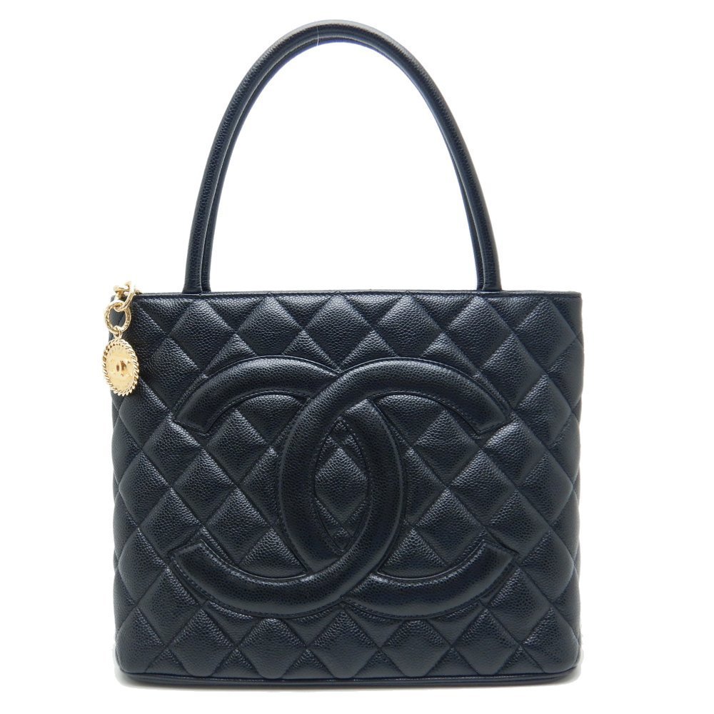 Chanel Reprint Tote Bag Caviar Skin Black